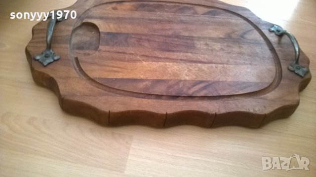 АНТИК-КОЛЕКЦИЯ-истинска масивна дъска за рязане на месо-57х37х4см-внос швеицария, снимка 9 - Колекции - 23986175