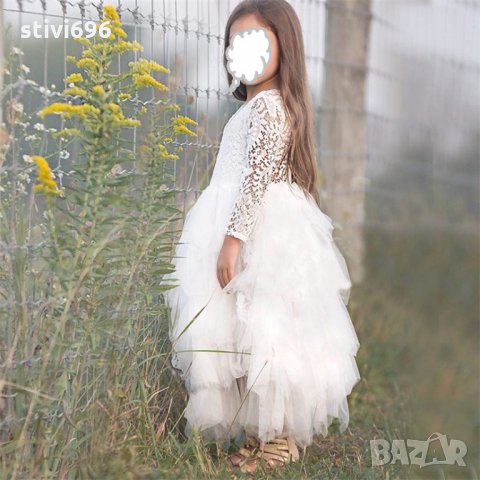 Детска рокля ефирна бледо лилава 2/3/4 год. Ново, снимка 2 - Детски рокли и поли - 24207195