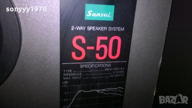 sansui s-50 2бр тонколони-51х27х20см-внос швеицария, снимка 16 - Тонколони - 24230729