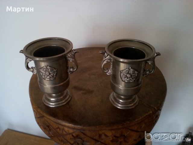 Посребрени масивни  стари - Съдове - 2 бр. ( 777905) , снимка 2 - Други стоки за дома - 18295288