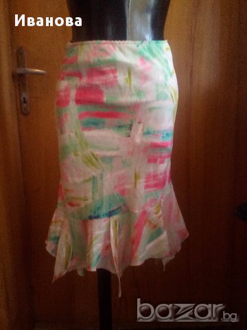 Шарена пола до коляното М/Л, снимка 1