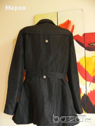 Черен дамски шлифер, снимка 4 - Палта, манта - 11337551