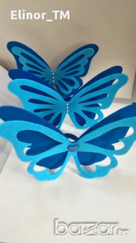 Ръчно изработена покана пеперуда от филц, снимка 1 - Други - 14911192