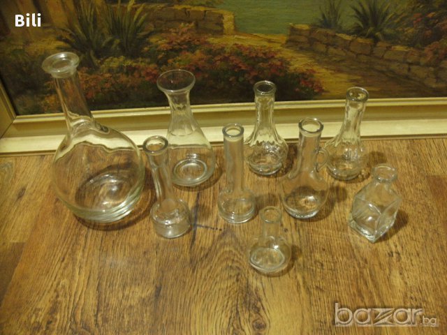 Продавам Старинни Немски стъклени шишета 9 броя от Германия , снимка 2 - Антикварни и старинни предмети - 15658461