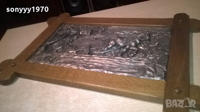 тежка картина-оран-дърво/олово-внос швеицария, снимка 10 - Колекции - 24148125