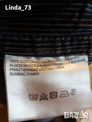 Мъж.риза-"Denim-C&A"-/памук/,цвят-черно+бяло. Закупена от Германия., снимка 7 - Ризи - 21862123