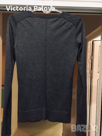 Екстра тънка блуза HALLHUBER вълна памук кашмир, снимка 4 - Блузи с дълъг ръкав и пуловери - 23874882
