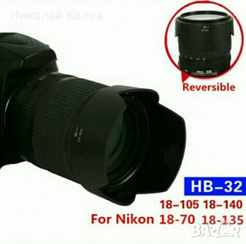 HB-32 сенник за обективи Nikon, снимка 5 - Чанти, стативи, аксесоари - 21548866