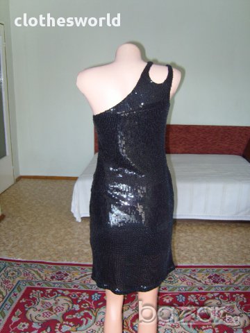 Искряща черна рокля Next, снимка 5 - Рокли - 11689952