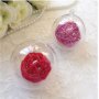 пластмасова прозрачна топка за пълнене и закачване по желание декор украса , цветя или бонбони