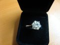 Дамски пръстен с диамант, снимка 1 - Пръстени - 20275665