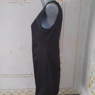 Черна рокля с цепки, снимка 4 - Рокли - 17083521