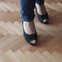   Черни елегантни обувки, снимка 3 - Дамски обувки на ток - 25085349