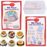 Комплекти за декорация на торти 100 части, шприц, форма за сладки, снимка 2 - Други - 23457906