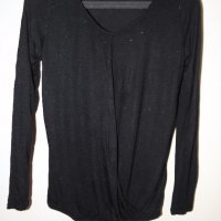 Черна елегантна блузка Mexx, снимка 2 - Блузи с дълъг ръкав и пуловери - 19704230