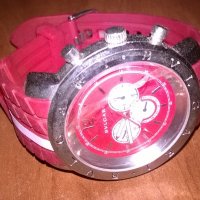 нов часовник-гумена червено/бяла каишка, снимка 1 - Други - 21835312