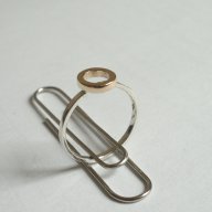 пръстен сребро и злато, снимка 3 - Пръстени - 10980064
