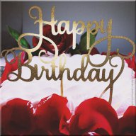 Happy Birthday – блестяща декорация за торта и подарък!, снимка 1 - Подаръци за рожден ден - 16296649