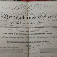 Стара карта на Австрия 1845 г/29 части, снимка 8 - Антикварни и старинни предмети - 21178105
