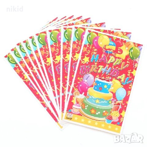 торта 3 етажа цветни Happy Birthday за сладки подарък рожден ден парти, снимка 1