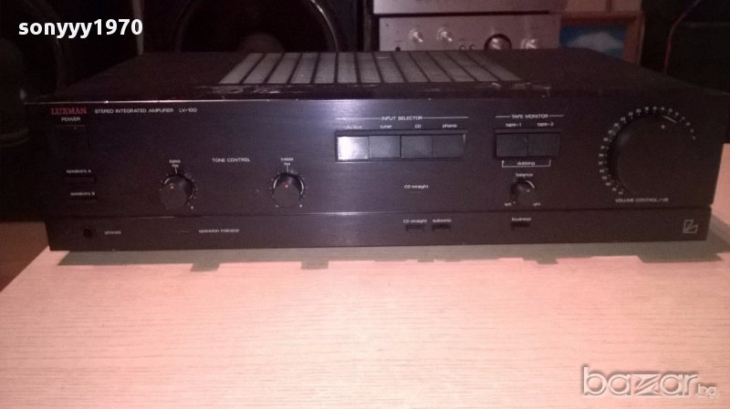 Luxman lv-100 amplifier made in japan-внос швеицария, снимка 1