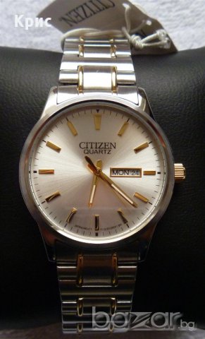 Нов ръчен часовник Цитизен, златни елементи, Citizen Watch BF0614-90A, еластична верижка, снимка 18 - Мъжки - 9068336