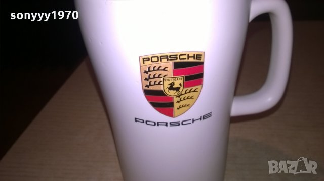 porsche-чаша керамика с капак-14х12х9см и лъжица-16см, снимка 5 - Колекции - 23323810