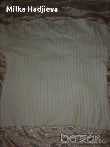 Бяла блуза от плетиво, снимка 2 - Блузи с дълъг ръкав и пуловери - 15627295