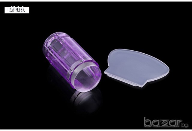 напълно прозрачен печат за нокти маникюр + стъргало комплект лак, снимка 2 - Продукти за маникюр - 14689024