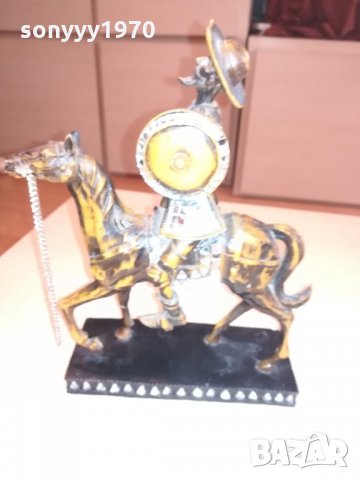 дон кихот и коня-тежка масивна фигура-25х20х8см-L, снимка 6 - Колекции - 21693321