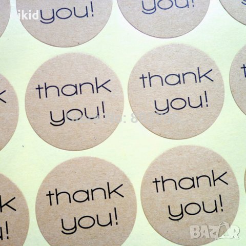 30 бр Thank You лепенки стикери с надписи ръчна изработка благодаря за подарък, снимка 1 - Други - 21655355