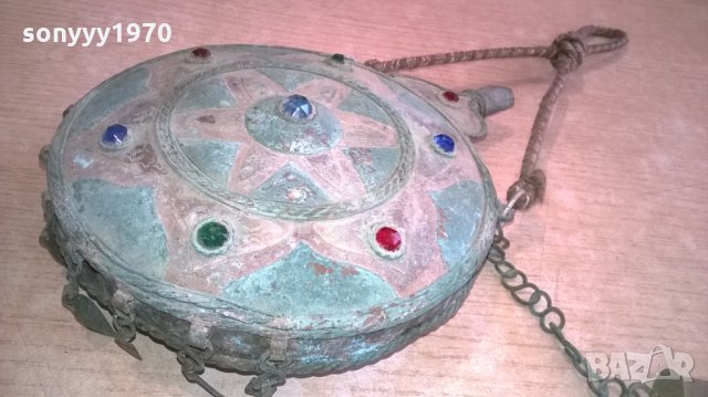 АНТИКА-ретро колекция-мед/месинг-патина-внос швеицария, снимка 2 - Антикварни и старинни предмети - 24500791