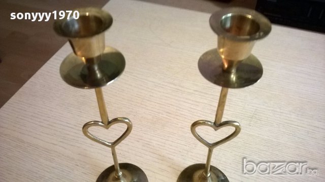 финни Свещници 2броя-23/7см-мед/месинг-внос швеицария, снимка 9 - Антикварни и старинни предмети - 13923412
