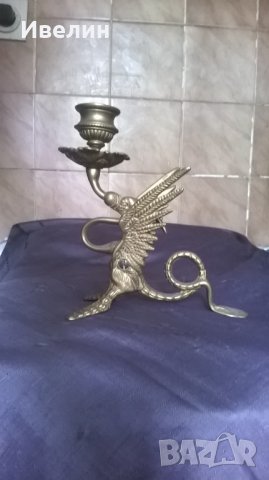 два барокови свещници от бронз, снимка 3 - Антикварни и старинни предмети - 25173958