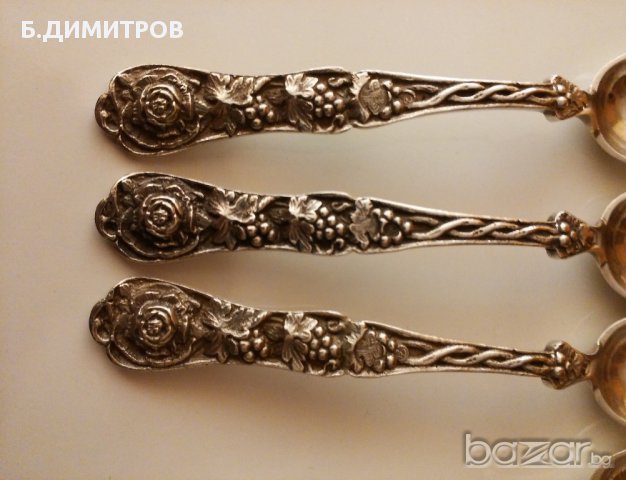 Сребърни Лъжички, снимка 3 - Антикварни и старинни предмети - 13464235