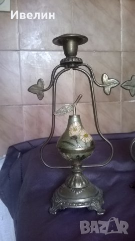 два ретро свещници, снимка 2 - Антикварни и старинни предмети - 25174089