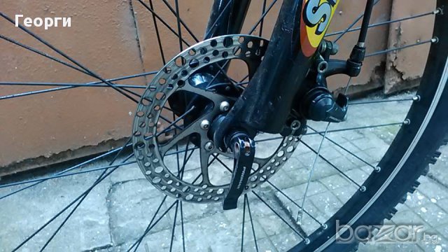 Планински алуминиев велосипед Бианчи с амортисьори 26 цола и дискови спирачки, снимка 6 - Велосипеди - 15019240