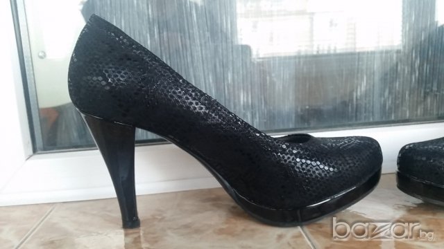 черни Дамски обувки - 39 номер, снимка 5 - Дамски обувки на ток - 21180803