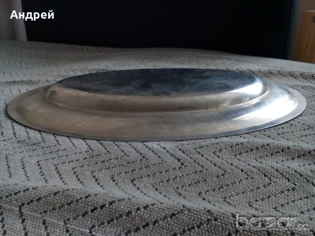 Чиния,плато от неръждавейка, снимка 2 - Антикварни и старинни предмети - 21135231