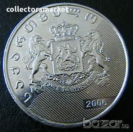 1 лари 2006, Грузия, снимка 2 - Нумизматика и бонистика - 15963006