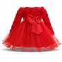 Детска рокля цветя Розова с ръкав - 2  год . Ново, снимка 3
