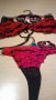 Комплект черен с червени дантелки-сутиен+бикини, снимка 6
