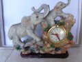 часовник настолен с кон и друг с  слонове, снимка 1