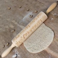 Ноти дървена точилка за тесто бисквитки фондан декор, снимка 1 - Други - 24718199