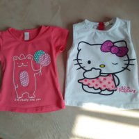 Бебешка блузка и потниче Hello Kitty, снимка 1 - Бебешки блузки - 23016760