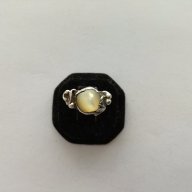 Сребърен авторски  пръстен със седеф - сребро проба 950, снимка 5 - Пръстени - 18572368