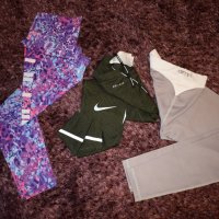 Aim’n Grey Stripe Tights & Nike leggings, снимка 3 - Клинове - 25230544