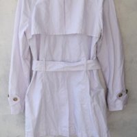 Fabiani дамски бял шлифер палто с колан , снимка 3 - Палта, манта - 21722560