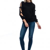🎀 Дамски Пуловер с Декорирани 🎀 на ръкава 🎀, снимка 6 - Блузи с дълъг ръкав и пуловери - 23693672
