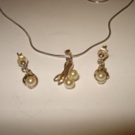 Сребърен лот с перли, снимка 2 - Бижутерийни комплекти - 17899053